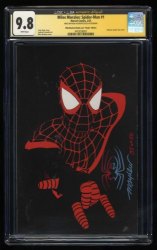 Cover Scan: Miles Morales: Spider-man #1 CGC NM/M 9.8 Signed Mayhew Mayhew Virgin Variant - Item ID #429329