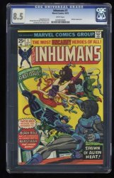 Cover Scan: Inhumans (1975) #1 CGC VF+ 8.5 White Pages Blaastar Appearance Gil Kane Cover! - Item ID #431596