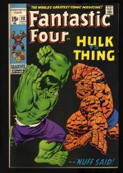 Cover Scan: Fantastic Four #112 VF- 7.5 Incredible Hulk Vs Thing Battle! - Item ID #432387