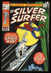 Cover Scan: Silver Surfer #14 VF- 7.5  Appearance of Amazing Spider-Man! - Item ID #432411