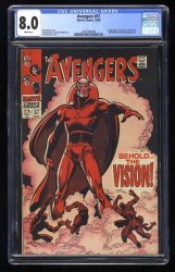 Cover Scan: Avengers #57 CGC VF 8.0 1st Appearance Vision! Buscema Cover! - Item ID #432443