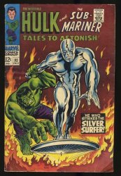 Cover Scan: Tales To Astonish #93 VG 4.0 Silver Surfer Vs Incredible Hulk! - Item ID #432457