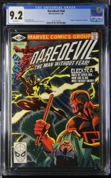 Cover Scan: Daredevil #168 CGC NM- 9.2 White Pages 1st Appearance Elektra! - Item ID #432471