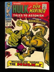 Cover Scan: Tales To Astonish #91 VG+ 4.5 1st Abomination Cover! Hulk! Sub-Mariner! - Item ID #432790