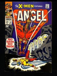 Cover Scan: X-Men #44 FN- 5.5 1st Appearance Silver Age Red Raven! Angel! - Item ID #433692