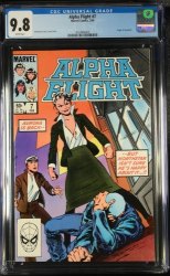 Cover Scan: Alpha Flight #7 CGC NM/M 9.8 White Pages Origin of Snowbird! - Item ID #435330