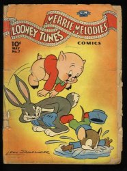 Cover Scan: Looney Tunes and Merrie Melodies #7 P 0.5 Golden Age! Porky Pig! Bugs Bunny! - Item ID #435594