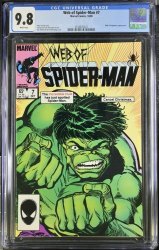 Cover Scan: Web of Spider-Man #7 CGC NM/M 9.8 White Pages Incredible Hulk!!! - Item ID #437207