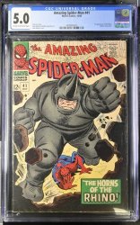 Cover Scan: Amazing Spider-Man #41 CGC VG/FN 5.0 Cream To Off White 1st Appearance Rhino! - Item ID #438687