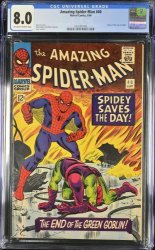 Cover Scan: Amazing Spider-Man #40 CGC VF 8.0 Art by Romita / Green Goblin! - Item ID #438959