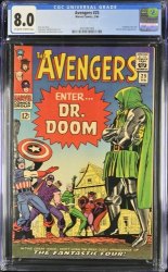 Cover Scan: Avengers #25 CGC VF 8.0 Fantastic Four Dr. Doom Appearance Kirby! - Item ID #438963