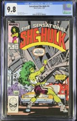 Cover Scan: Sensational She-Hulk #10 CGC NM/M 9.8 White Pages - Item ID #439304