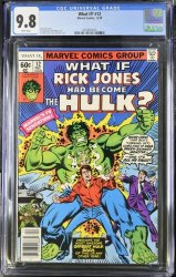 Cover Scan: What If? (1977) #12 CGC NM/M 9.8 White Pages Rick Jones Had Become Hulk! - Item ID #439308