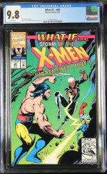 Cover Scan: What If? #40 CGC NM/M 9.8 White Pages Storm Wolverine! - Item ID #439332