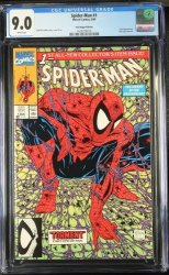 Cover Scan: Spider-Man #1 CGC VF/NM 9.0 Polybagged Variant McFarlane Cover and Art! - Item ID #439918