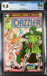 Cover Scan: Dazzler #3 CGC NM/M 9.8 White Pages Dr. Doom Appearance! - Item ID #439970