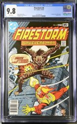 Cover Scan: Firestorm the Nuclear Man #4 CGC NM/M 9.8 White Pages 1st Hyena! - Item ID #440037