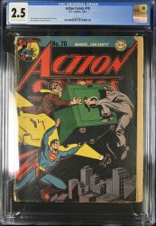 Cover Scan: Action Comics #70 CGC GD+ 2.5 1st Thinker! - Item ID #440715