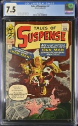 Cover Scan: Tales Of Suspense #42 CGC VF- 7.5 4th App Iron Man! Jack Kirby/Don Heck Cover! - Item ID #440738