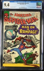 Cover Scan: Amazing Spider-Man #32 CGC NM 9.4 Off White to White Stan Lee! Steve Ditko Art!! - Item ID #440914