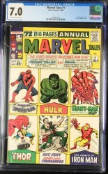 Cover Scan: Marvel Tales (1964) #1 CGC FN/VF 7.0 Annual Spider-Man Iron Man Thor! - Item ID #440924