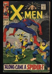 Cover Scan: X-Men #35 VG 4.0 Spider-Man! 1st Appearance of Changeling! - Item ID #444462