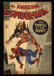 Cover Scan: Amazing Spider-Man #34 VG+ 4.5 Kraven the Hunter Appearance! - Item ID #446357