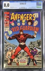 Cover Scan: Avengers #43 CGC VF 8.0 White Pages 1st Appearance of Red Guardian! Black Widow! - Item ID #446418