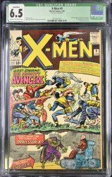 Cover Scan: X-Men #9 CGC FN+ 6.5 Cream To Off White 1st Appearance Lucifer! Meets Avengers! - Item ID #446423