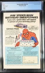 Back Cover Amazing Spider-Man Aim Toothpaste Giveaway 1